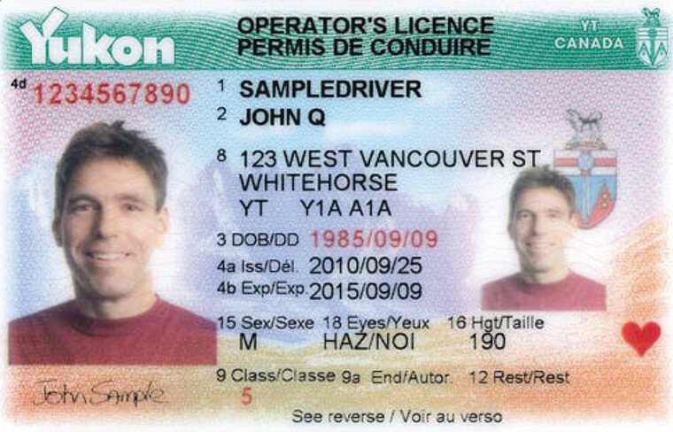 ontario driving license number format